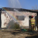 The fire was mostly confined to the home's garage.